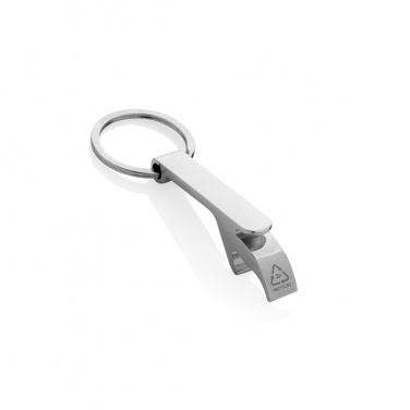 Logo trade advertising product photo of: RCS recycled zinc alloy bottle opener keychain