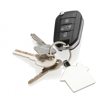 Logo trade promotional items image of: RCS recycled zinc alloy house keyring