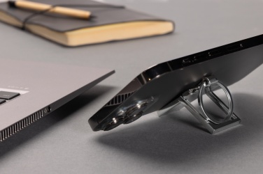 Logotrade promotional product picture of: RSC recycled zinc alloy phone stand keychain