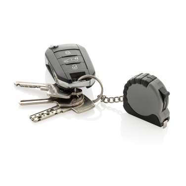 Logo trade corporate gifts picture of: MeasureMate RCS reycled ABS 1 meter tape keychain