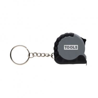 Logo trade promotional giveaway photo of: MeasureMate RCS reycled ABS 1 meter tape keychain