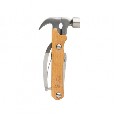 Logo trade promotional giveaways image of: Wooden multi-tool hammer