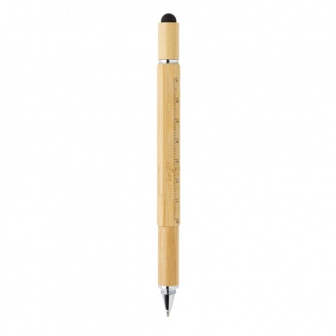 Logo trade promotional merchandise picture of: Bamboo 5-in-1 toolpen