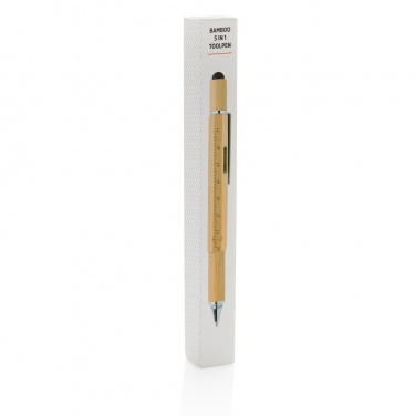 Logo trade promotional products picture of: Bamboo 5-in-1 toolpen