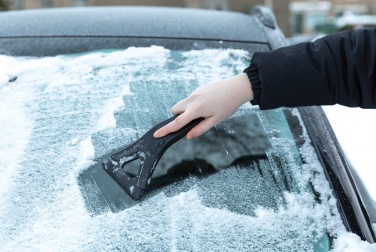 Logo trade promotional items image of: Polard RCS certified recycled plastic 3-in-1 ice scraper