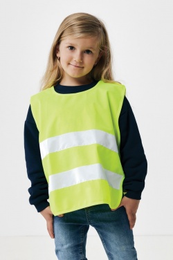 Logo trade promotional merchandise image of: GRS recycled PET high-visibility safety vest 3-6 years