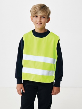 Logo trade promotional merchandise picture of: GRS recycled PET high-visibility safety vest 7-12 years