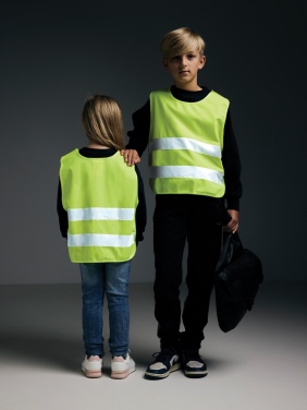 Logo trade corporate gifts image of: GRS recycled PET high-visibility safety vest 7-12 years