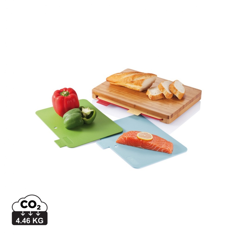 Logotrade promotional item picture of: Cutting board with 4pcs hygienic boards