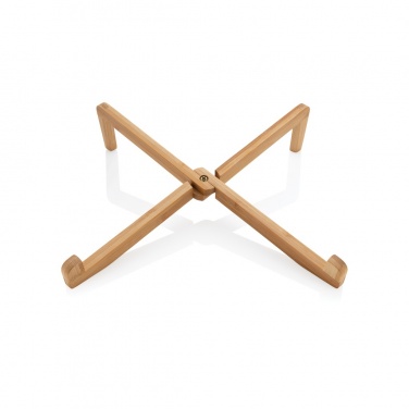 Logo trade promotional products image of: Bamboo portable laptop stand
