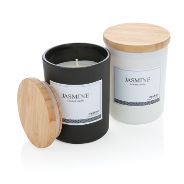 Logo trade promotional item photo of: Ukiyo deluxe scented candle with bamboo lid