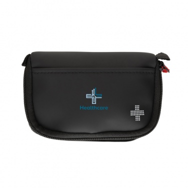 Logo trade promotional giveaways picture of: RCS recycled nubuck PU pouch first aid set mailable