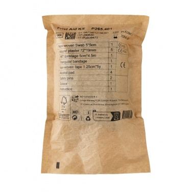 Logotrade corporate gift picture of: RCS recycled nubuck PU pouch first aid set mailable