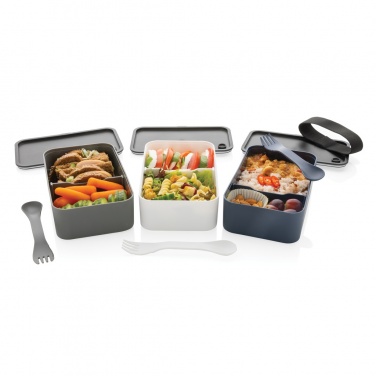 Logotrade promotional giveaways photo of: GRS recycled PP lunch box with spork