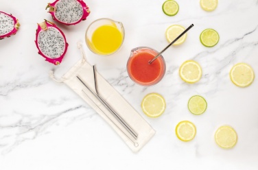 Logotrade promotional gifts photo of: Reusable stainless steel 3 pcs straw set