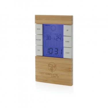 Logo trade promotional products image of: Utah RCS rplastic and bamboo weather station