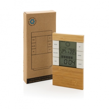Logo trade promotional items picture of: Utah RCS rplastic and bamboo weather station