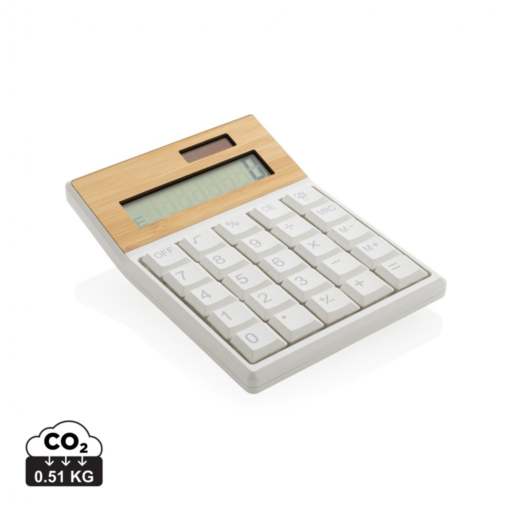 Logotrade business gift image of: Utah RCS recycled plastic and  bamboo calculator