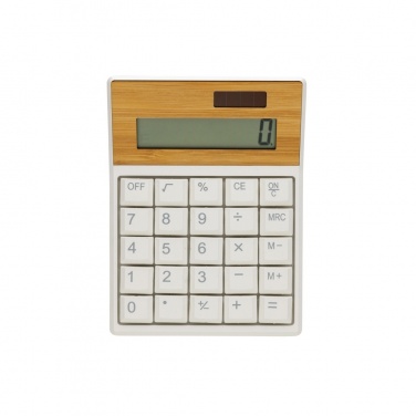 Logo trade business gift photo of: Utah RCS recycled plastic and  bamboo calculator
