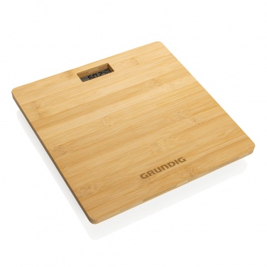Logo trade promotional gifts image of: Grundig Bamboo Digital Body Scale