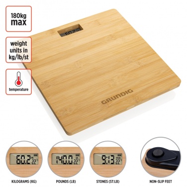 Logo trade corporate gift photo of: Grundig Bamboo Digital Body Scale