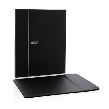 Logo trade promotional gifts picture of: Swiss Peak RCS recycled PU 10W wireless charging mousepad