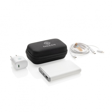 Logotrade promotional gift picture of: Surge RCS recyled PET 20W type C 3 pcs charging set