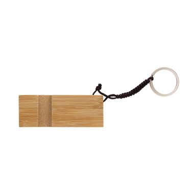 Logo trade promotional gifts image of: Standkey bamboo keychain phone stand