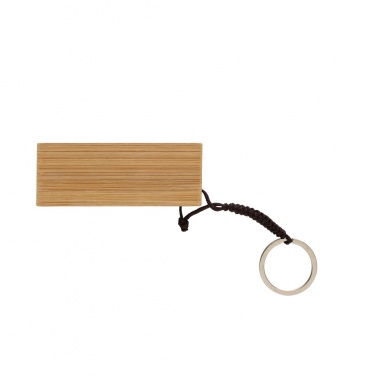Logo trade promotional products image of: Standkey bamboo keychain phone stand