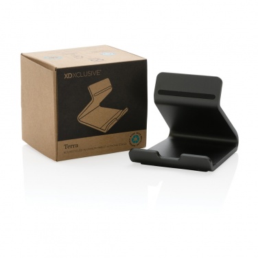 Logo trade promotional gift photo of: Terra RCS recycled aluminium tablet & phone stand