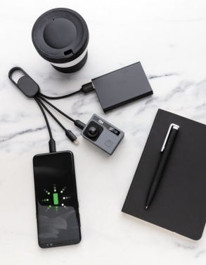 Logotrade promotional merchandise photo of: 4-in-1 cable with carabiner clip