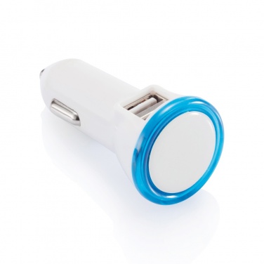 Logo trade promotional giveaways picture of: Powerful dual port car charger