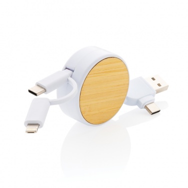 Logotrade corporate gift image of: RCS recycled plastic Ontario 6-in-1 retractable cable