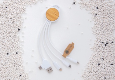 Logotrade business gifts photo of: RCS recycled plastic Ontario 6-in-1 round cable