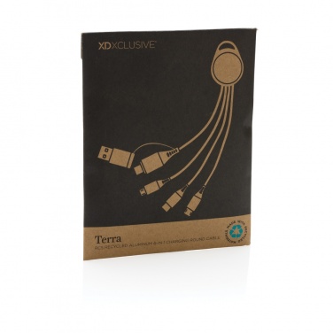Logo trade promotional merchandise picture of: Terra RCS recycled aluminium 6-in-1 charging cable