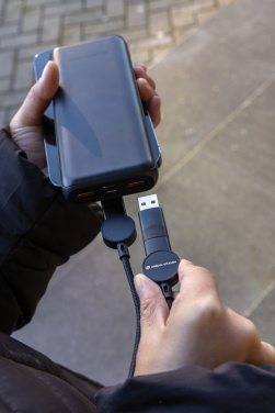 Logo trade corporate gifts image of: Oakland RCS recycled plastic 6-in-1 fast charging 45W cable