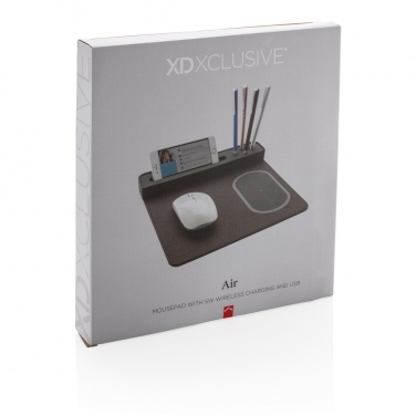 Logo trade promotional giveaway photo of: Air mousepad with 5W wireless charging and USB