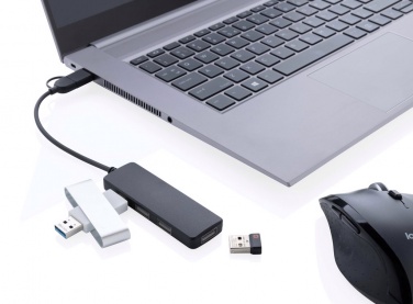 Logo trade promotional items picture of: RCS recycled plastic USB hub with dual input