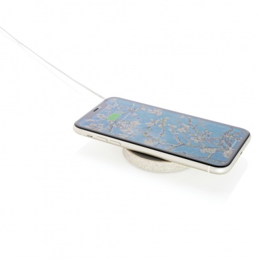 Logo trade promotional product photo of: Wheat Straw 5W round wireless charging pad