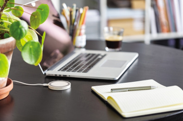 Logo trade corporate gifts picture of: Wheat Straw 5W round wireless charging pad