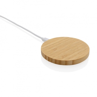 Logotrade advertising product image of: Bamboo 15W wireless charger