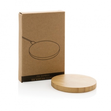 Logotrade promotional giveaways photo of: Bamboo 15W wireless charger
