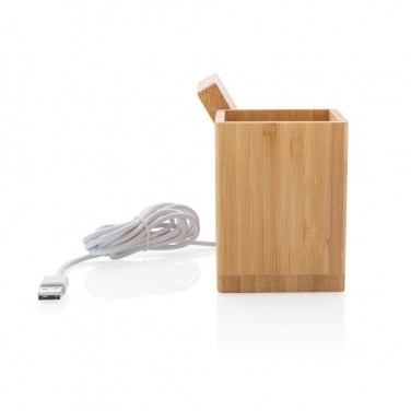 Logotrade corporate gift image of: Calgary bamboo 10W wireless charger