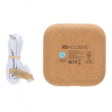 Logotrade corporate gift image of: Oregon RCS recycled plastic and cork 10W wireless