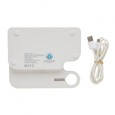 Logotrade corporate gifts photo of: Joltz RCS recycled plastic dual 15W charger with iWatch slot