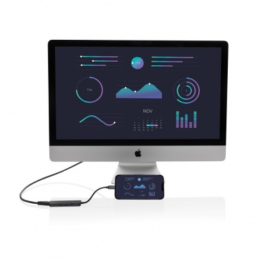 Logo trade promotional gifts picture of: Terra RCS recycled aluminum hub with HDMI input