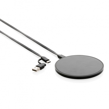 Logo trade promotional items image of: RCS standard recycled plastic 10W wireless charger