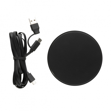 Logo trade business gift photo of: RCS standard recycled plastic 10W wireless charger