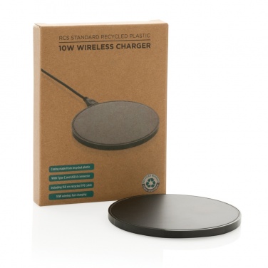 Logo trade promotional items picture of: RCS standard recycled plastic 10W wireless charger