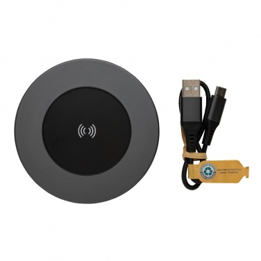 Logo trade promotional gifts picture of: Terra RCS recycled aluminium 10W wireless charger